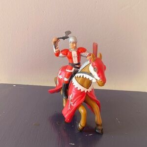 Simba Red Knight and Horse Figurine Set Medieval Toys Stocking Stuffers
